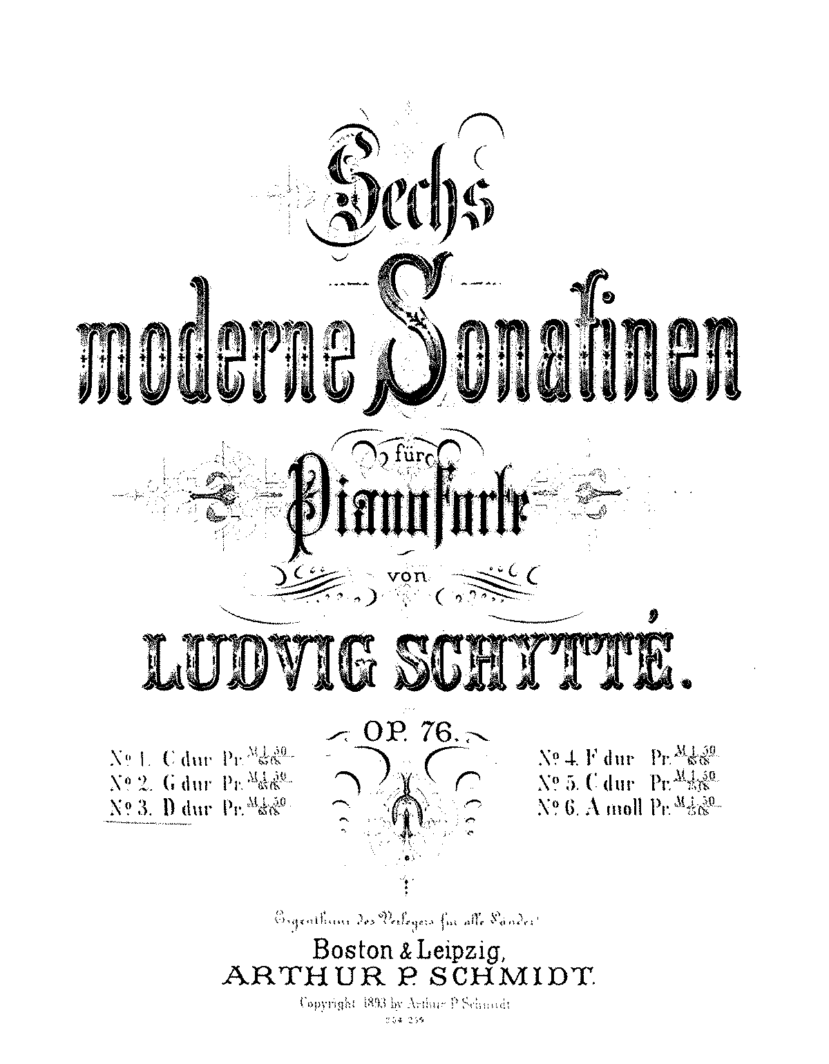 6 Moderne Sonatinen, Op.76 (Schytte, Ludvig) - IMSLP