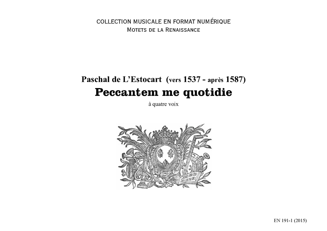 7 Motets à 4, 5, 6 & 7 voix (L'Estocart, Paschal de) IMSLP