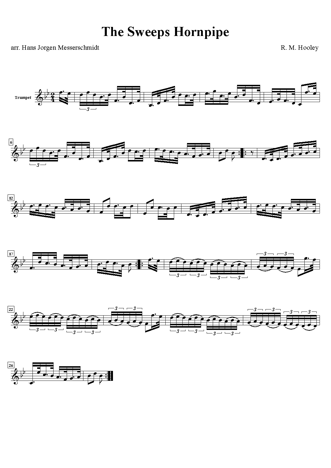 The Sweeps Hornpipe (Hooley, R. M.) IMSLP