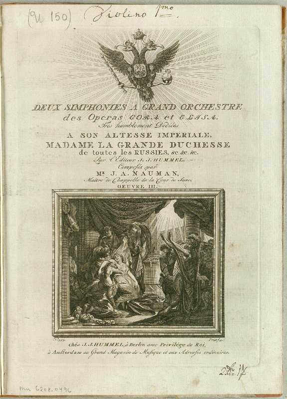 2 Symphonies from the Operas Cora and Elisa