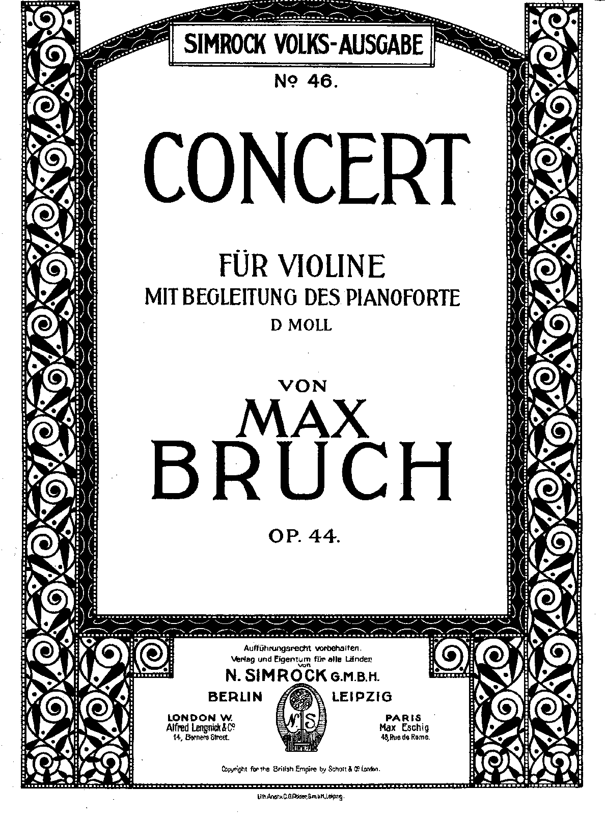 Violin Concerto No.2, Op.44 (Bruch, Max) IMSLP