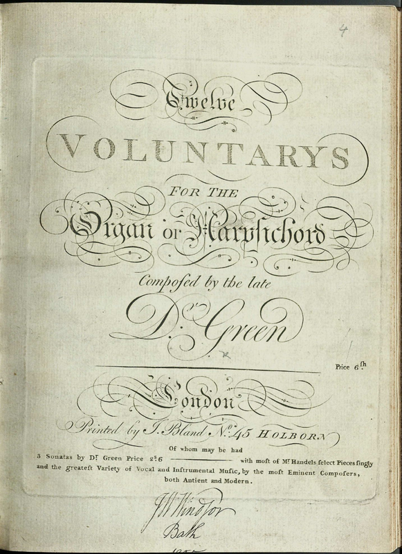 Twelve Voluntarys for the Organ or Harpsichord