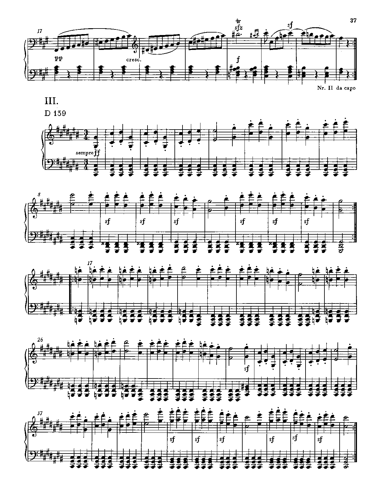 German Dance in C-sharp major with Trio in A major