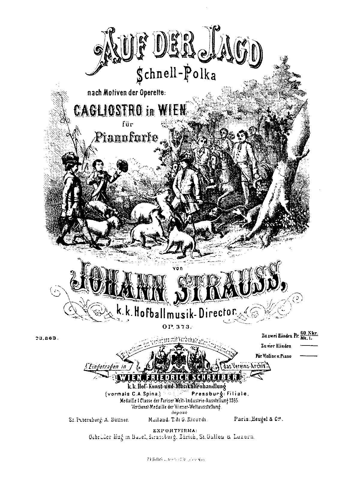 Auf der Jagd, Op.373