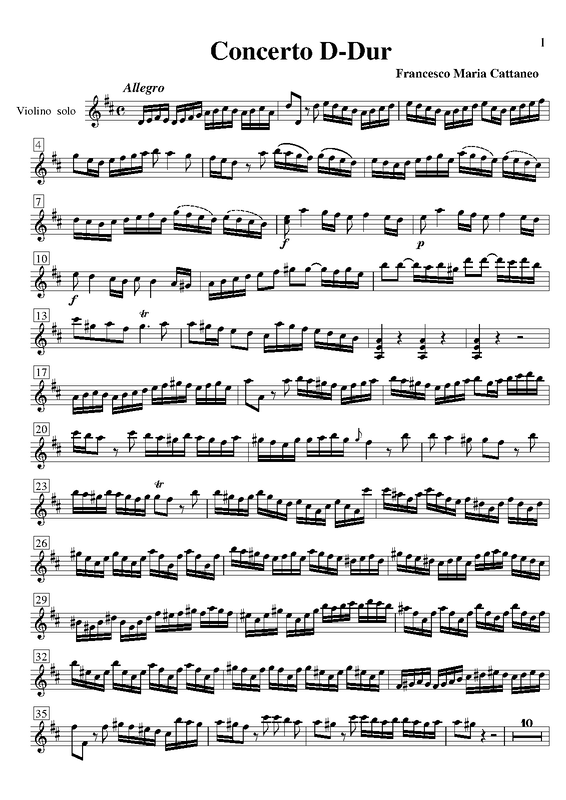 Concerto for Violin and Bassoon in D major (Cattaneo, Francesco Maria