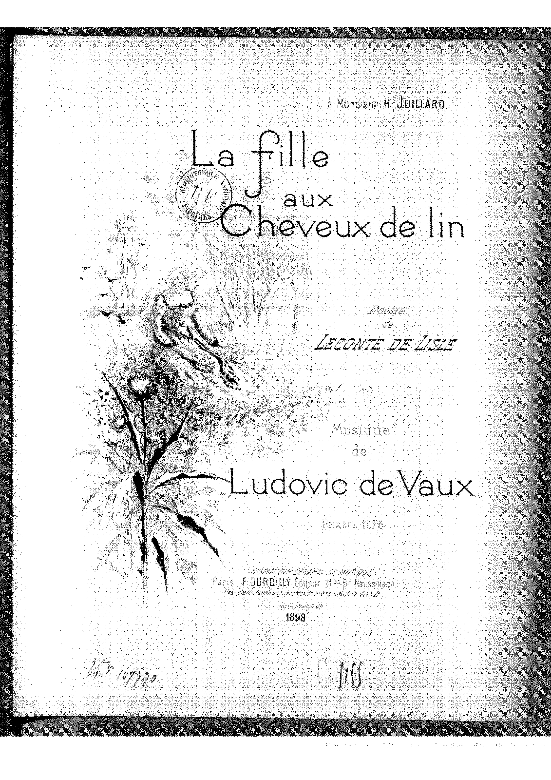 La fille aux cheveux de lin (vaux, ludovic de) - imslp