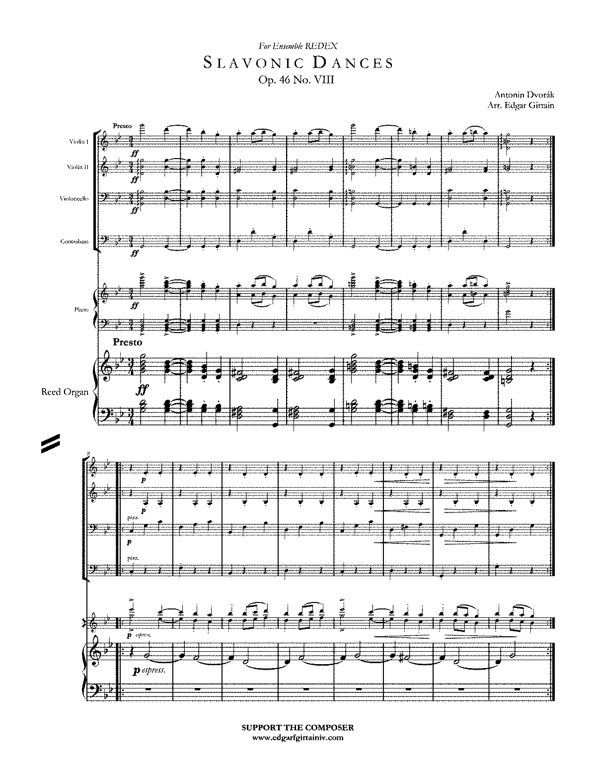 Slavonic Dances, Op.46 (Dvořák, Antonín) - IMSLP: Free Sheet Music PDF ...