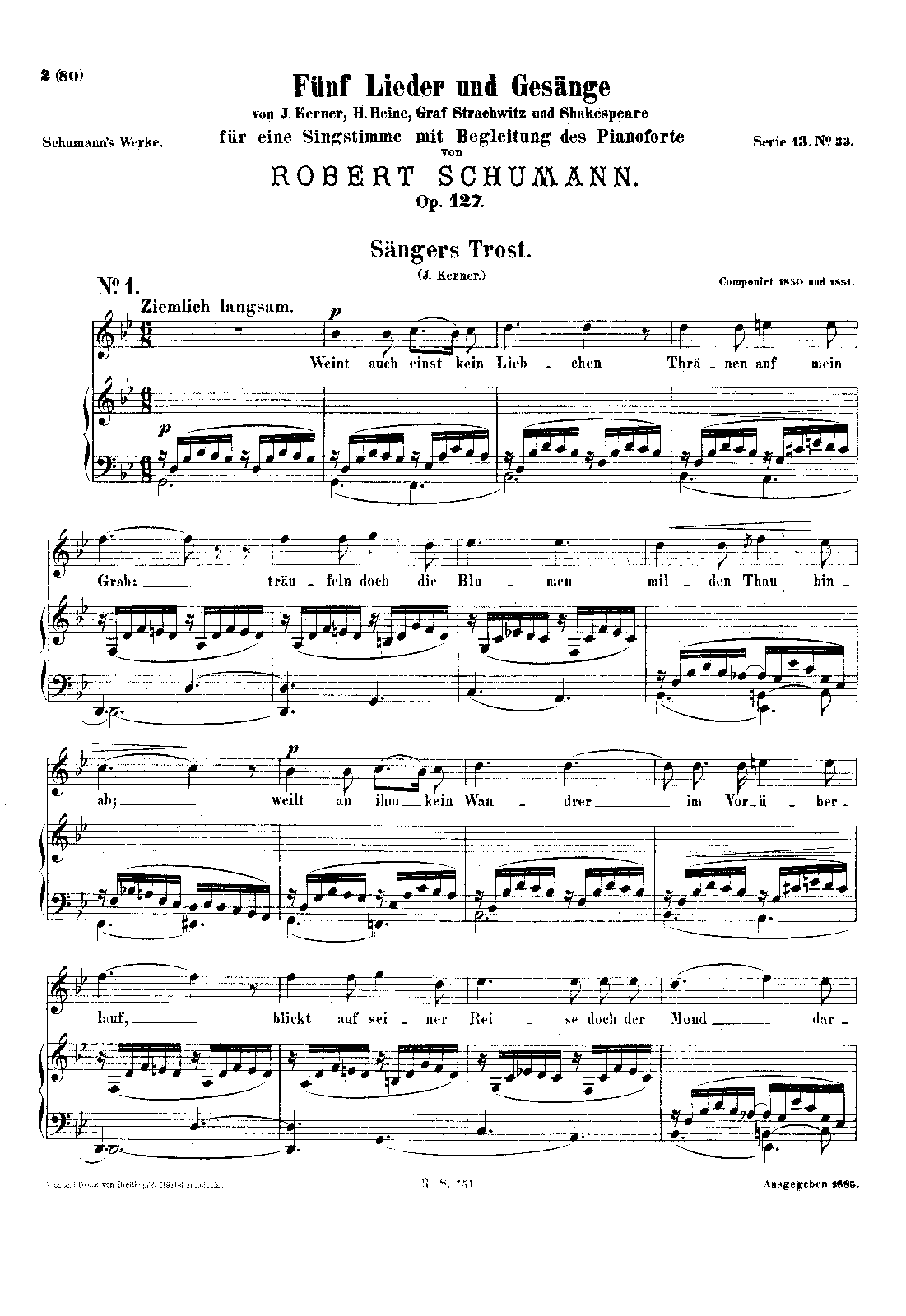 5 Lieder und Gesänge, Op.127