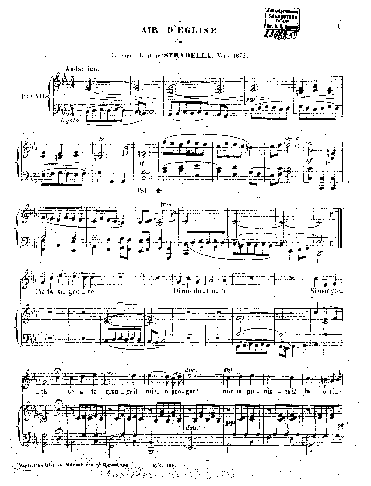 music free sheet lyrics with Library IMSLP/Petrucci   Pietà, (Anonymous) Signore Music
