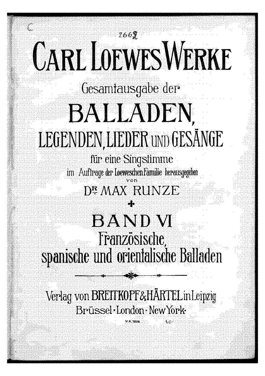 Französische, Spanische Und Orientalische Balladen (Loewe, Carl) - IMSLP