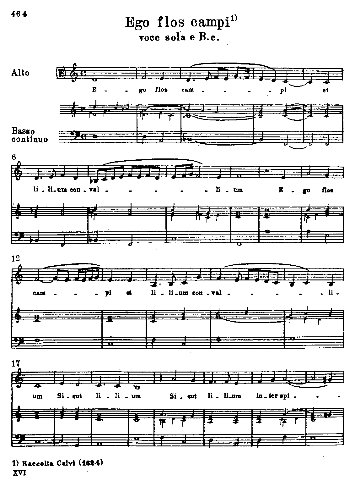 Ego flos campi, SV 301