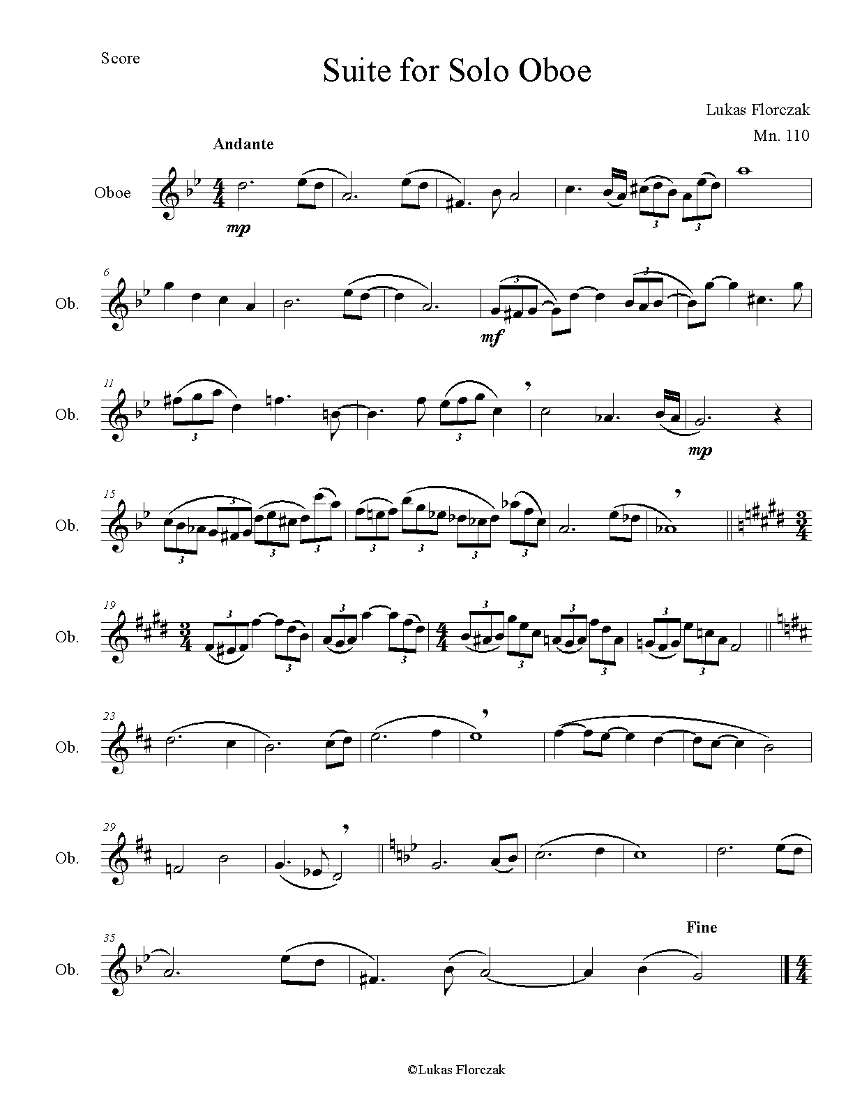 Suite for Solo Oboe, Mn.110 (Florczak, Lukas) IMSLP