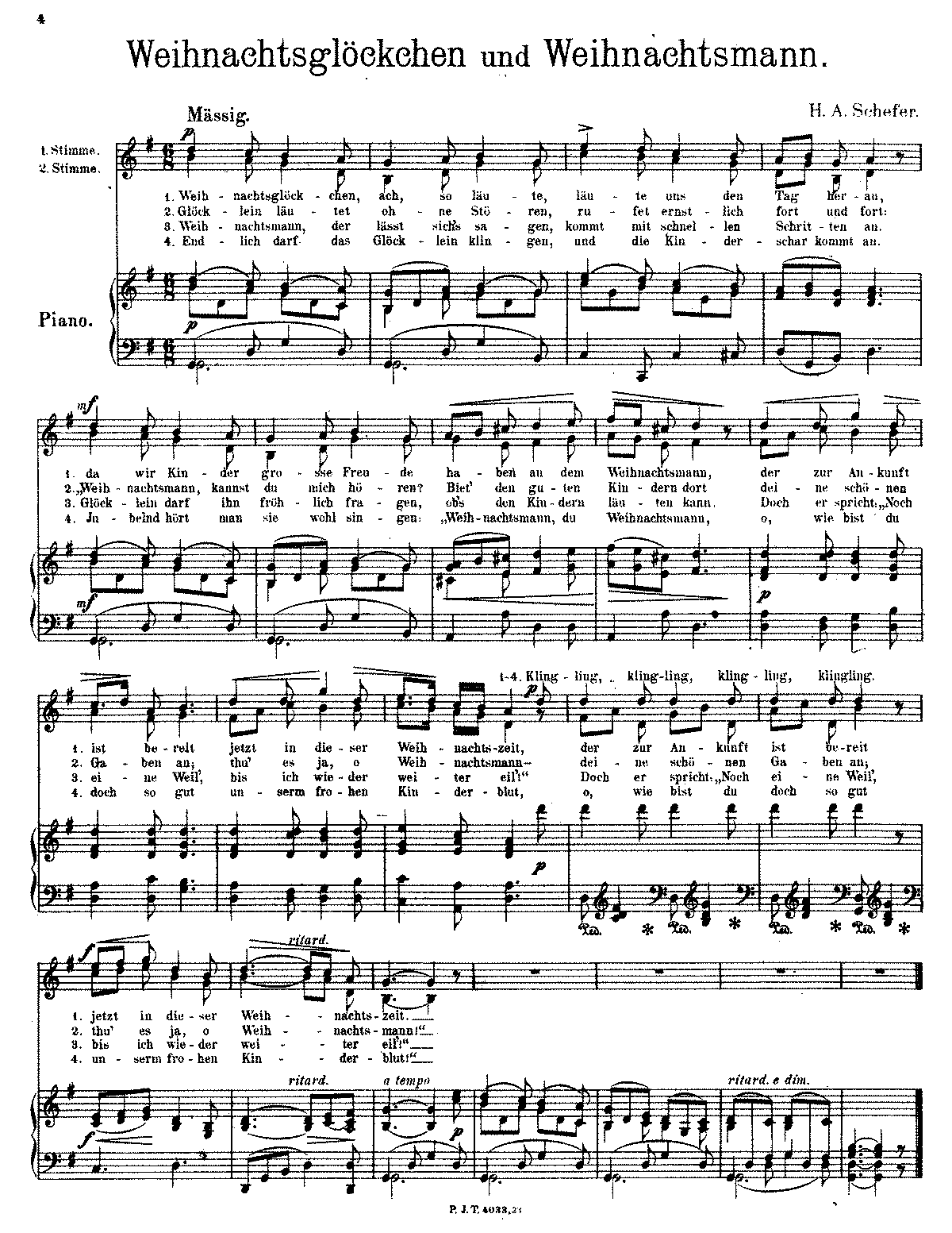 Weihnachtsglöckchen und Weihnachtsmann (Schefer, H. A.) - IMSLP