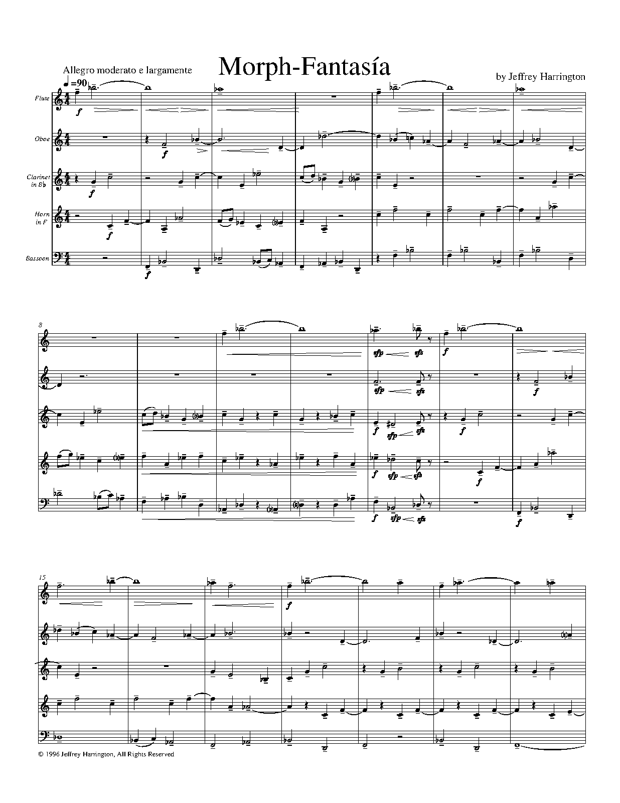MorphFantasía for Woodwind Quintet (Harrington, Jeffrey Michael) IMSLP