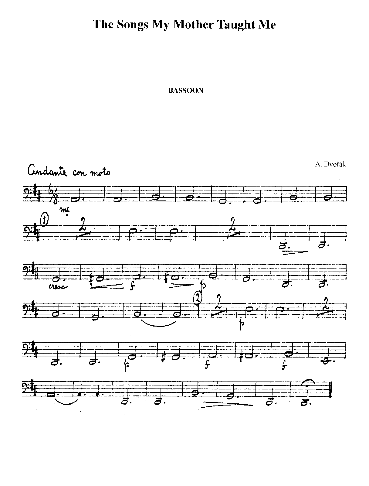 File:PMLP87717-04. DVORAK - SONGS MY MOTHER TAUGHT ME, OP. 55.4 (D) - Bassoon.pdf