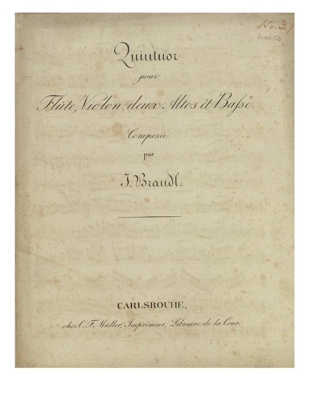 Flute Quintet No.1 in G minor, Op.58 (Brandl, Johann Evangelist) IMSLP