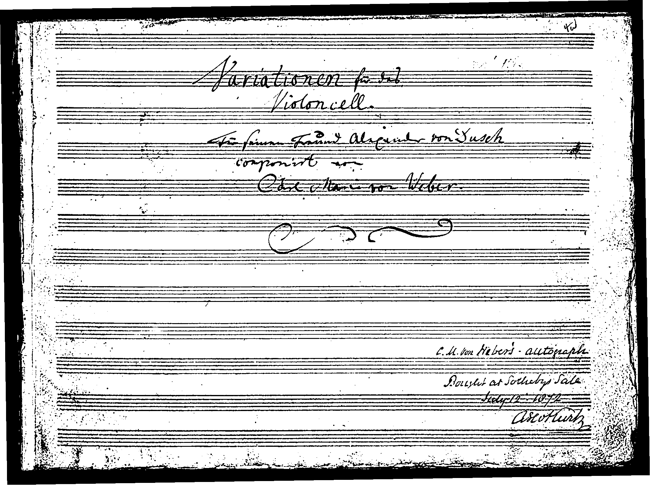 Variations for Cello and Orchestra in D minor