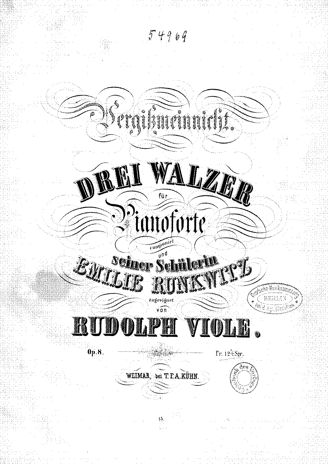 Vergißmeinnicht, Op.8 (Viole, Rudolf) - IMSLP