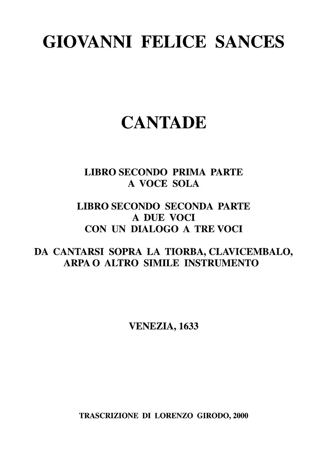 Cantade, Book 2 (Sances, Giovanni Felice) - IMSLP
