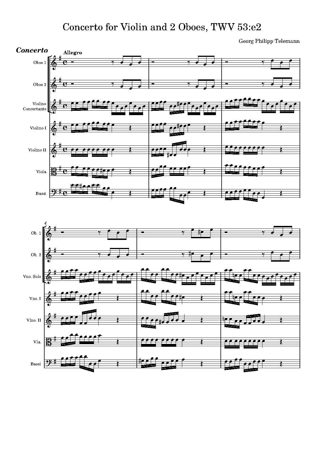 Concerto for Violin and 2 Oboes