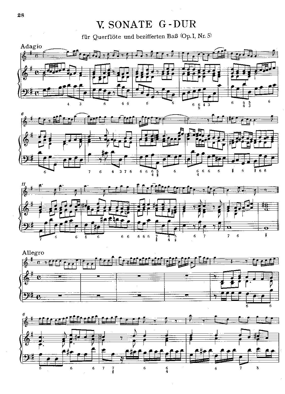 Flute Sonata in G major