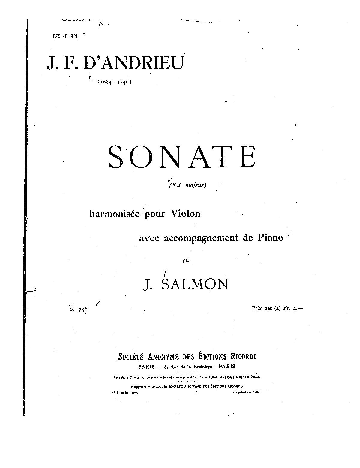 6 Violin Sonatas, Op.2 (Dandrieu, Jean-François) - IMSLP