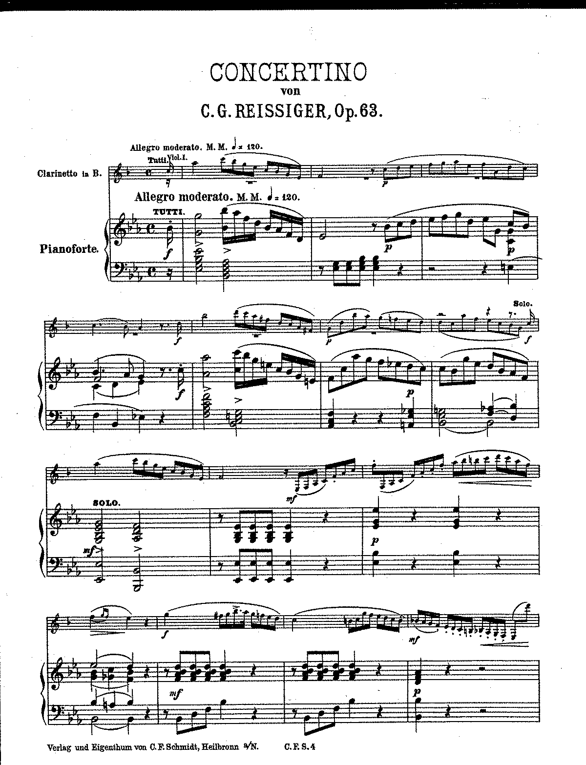 Clarinet Concertino, Op.63 (Reissiger, Carl Gottlieb) - IMSLP