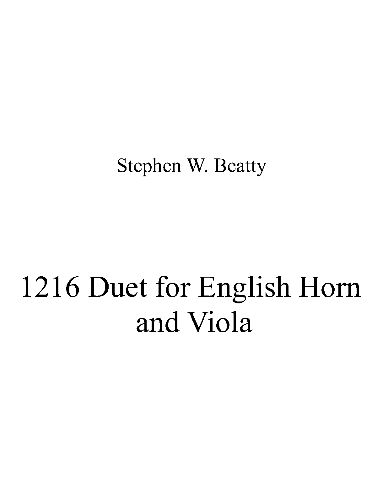 Duet for English Horn and Viola, Op.1216 (Beatty, Stephen W.) IMSLP