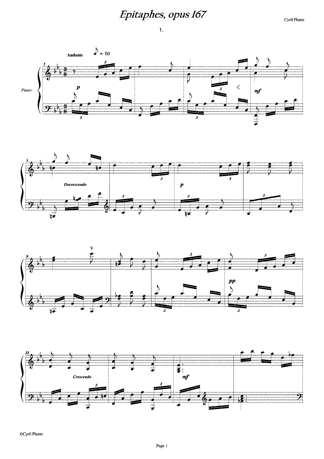 Epitaphes, Op.167 (Plante, Cyril) - IMSLP