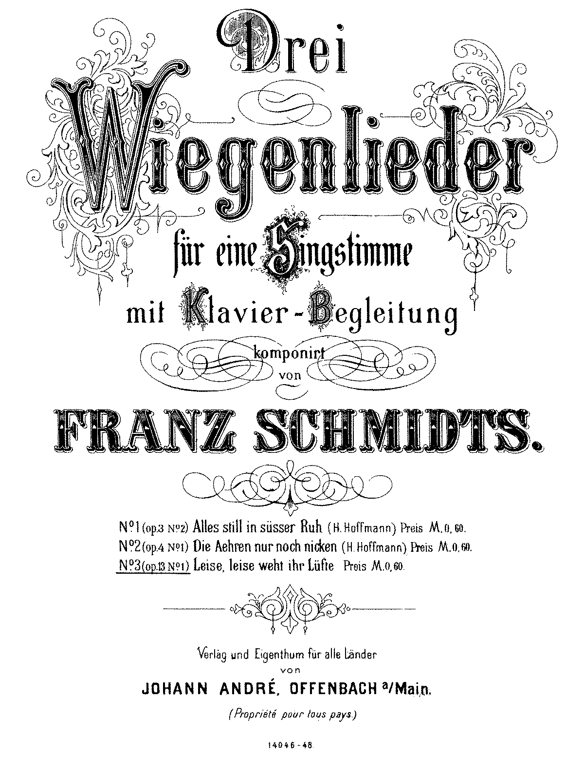 Lieder, Op.13 (Schmidts, Franz) - IMSLP