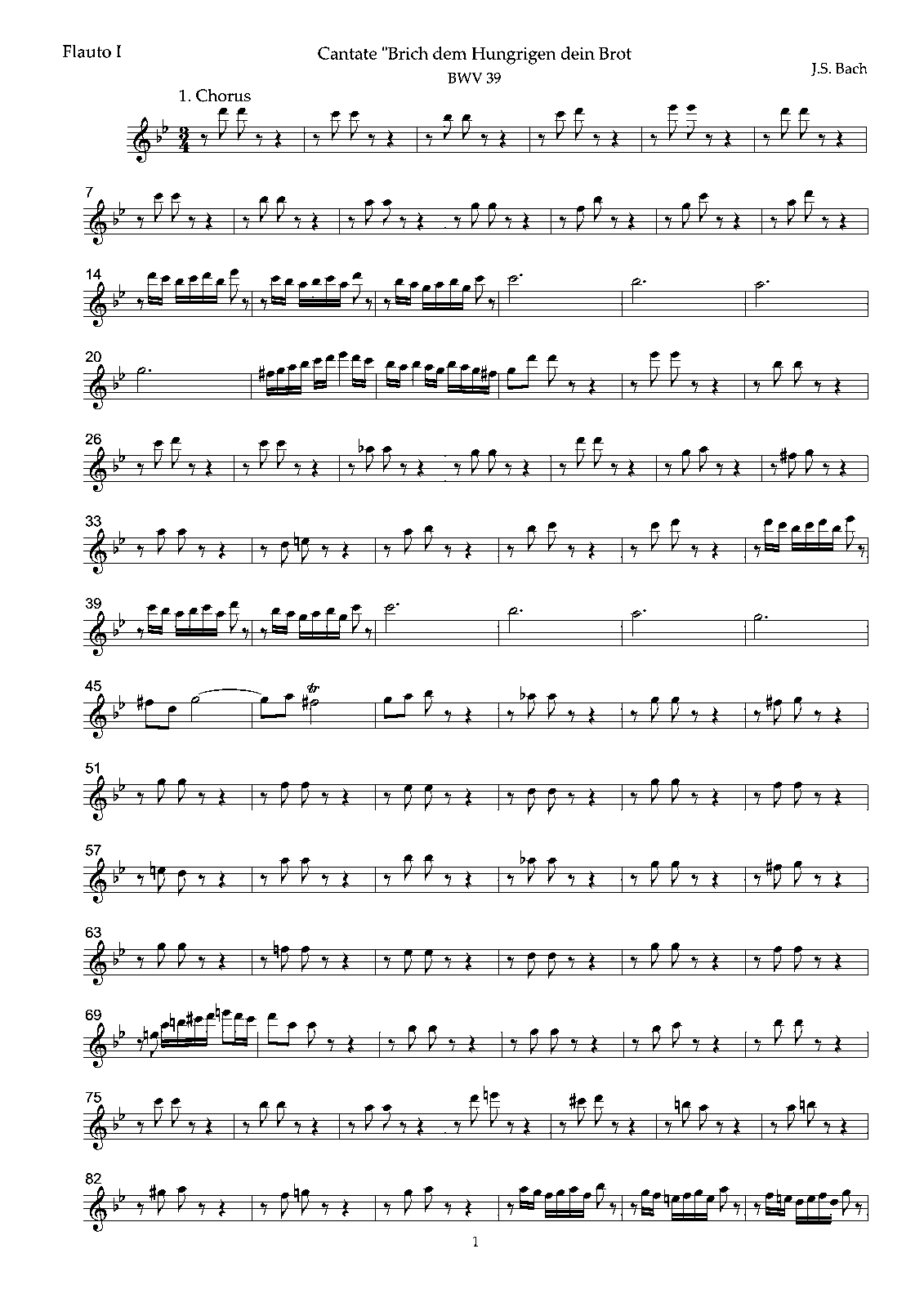 Brich dem Hungrigen dein Brot, BWV 39 (Bach, Johann Sebastian) IMSLP