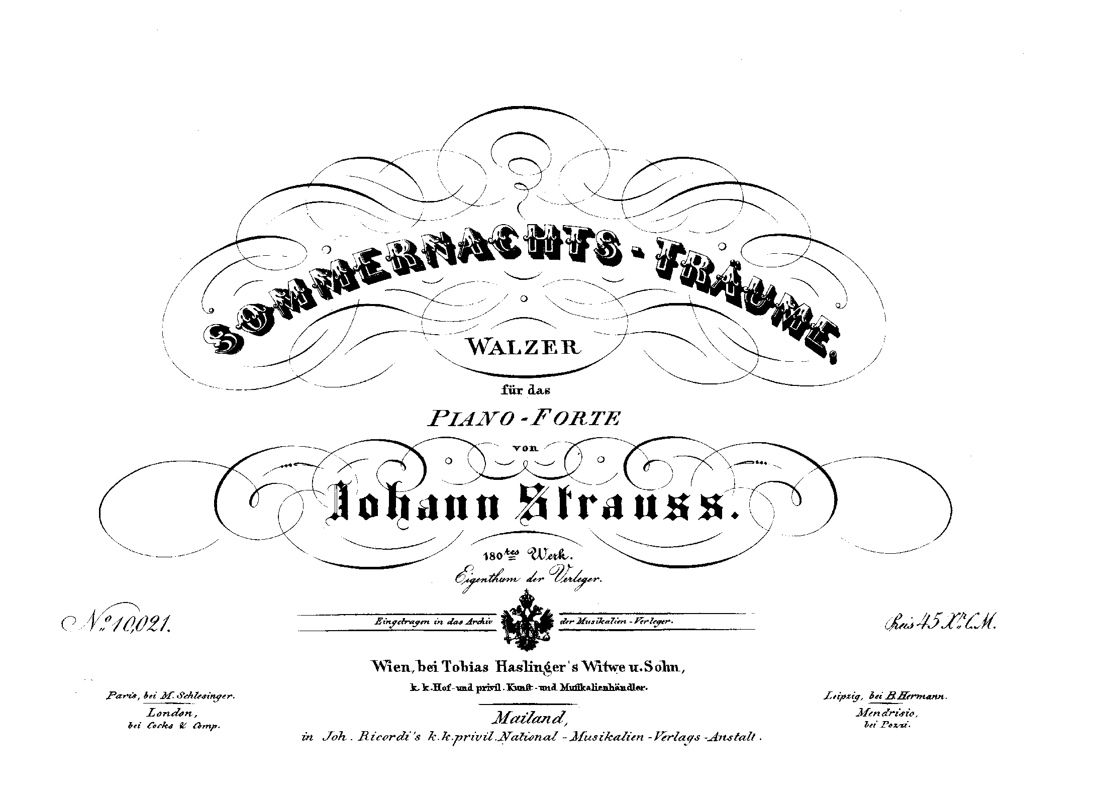 Sommernachts-Träume, Op.180