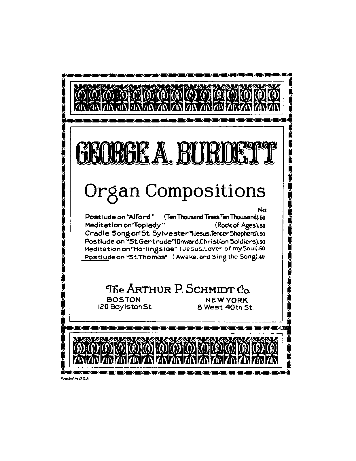 Postlude on 'St. Thomas' (Burdett, Albert) IMSLP