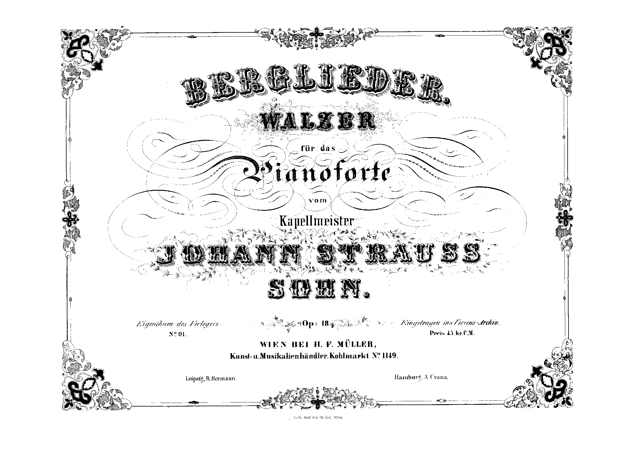 Berglieder Walzer, Op.18