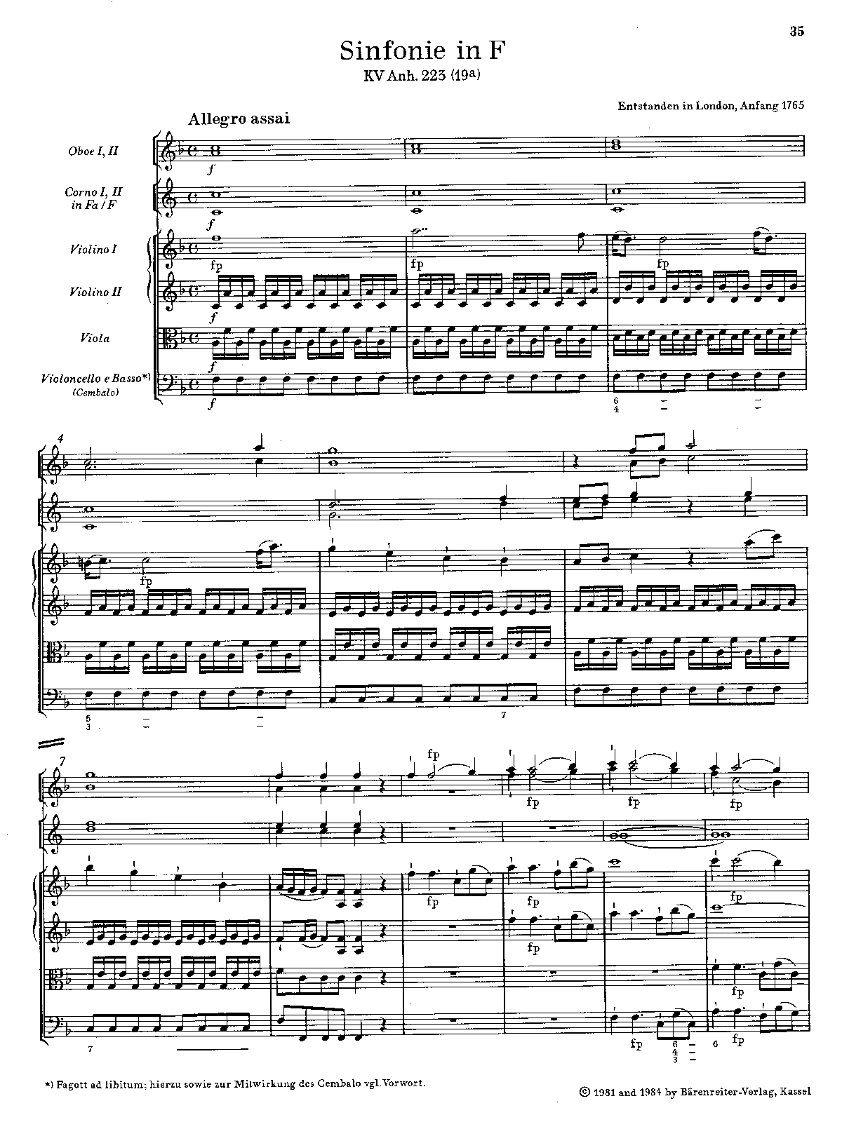 Symphony in F major