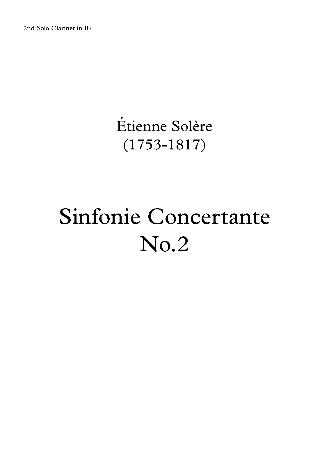 File:PMLP922130-Solere - Sinfonie Concertante No 2 - 2nd Solo Clarinet in Bb (transposed).pdf