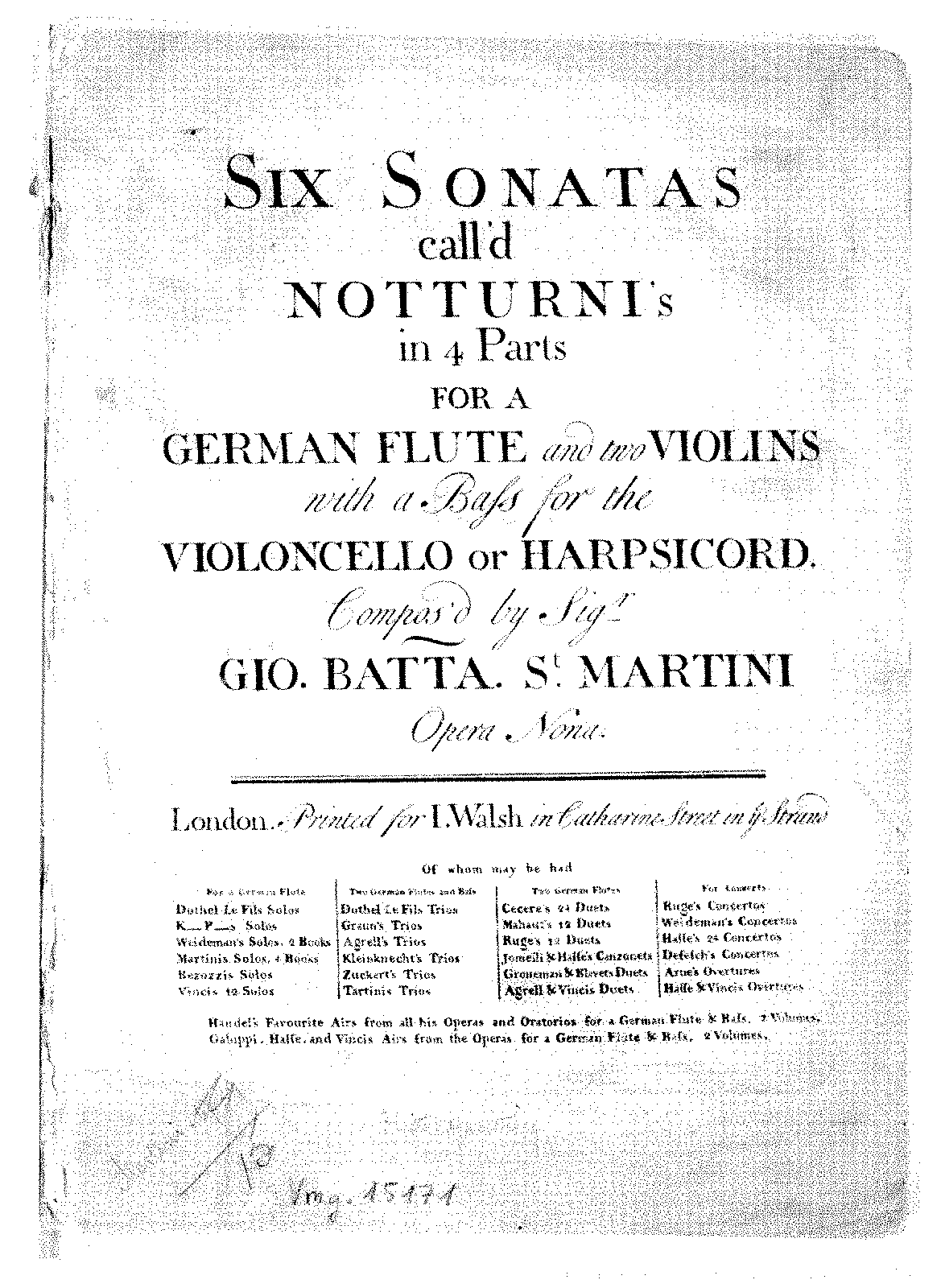 6 Sonatas, Op.9 (Sammartini, Giovanni Battista) - IMSLP