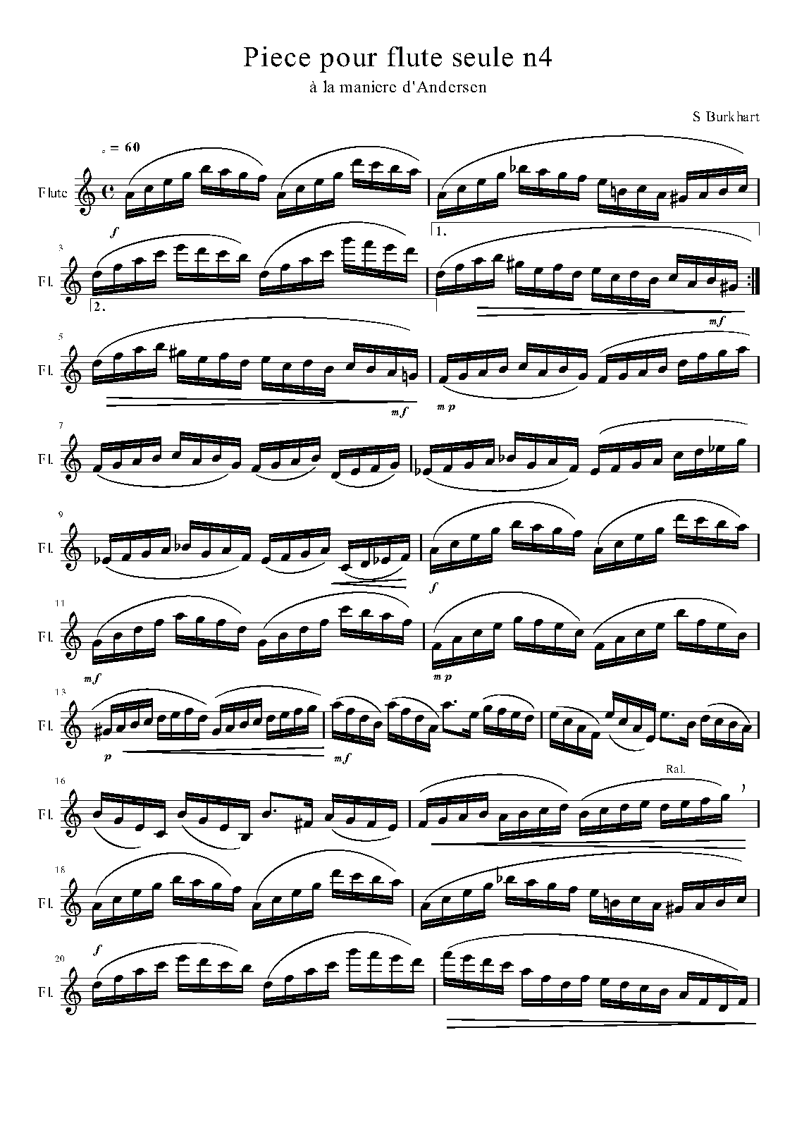 Solo No.4 for Flute (Burkhart, Stéphane) IMSLP
