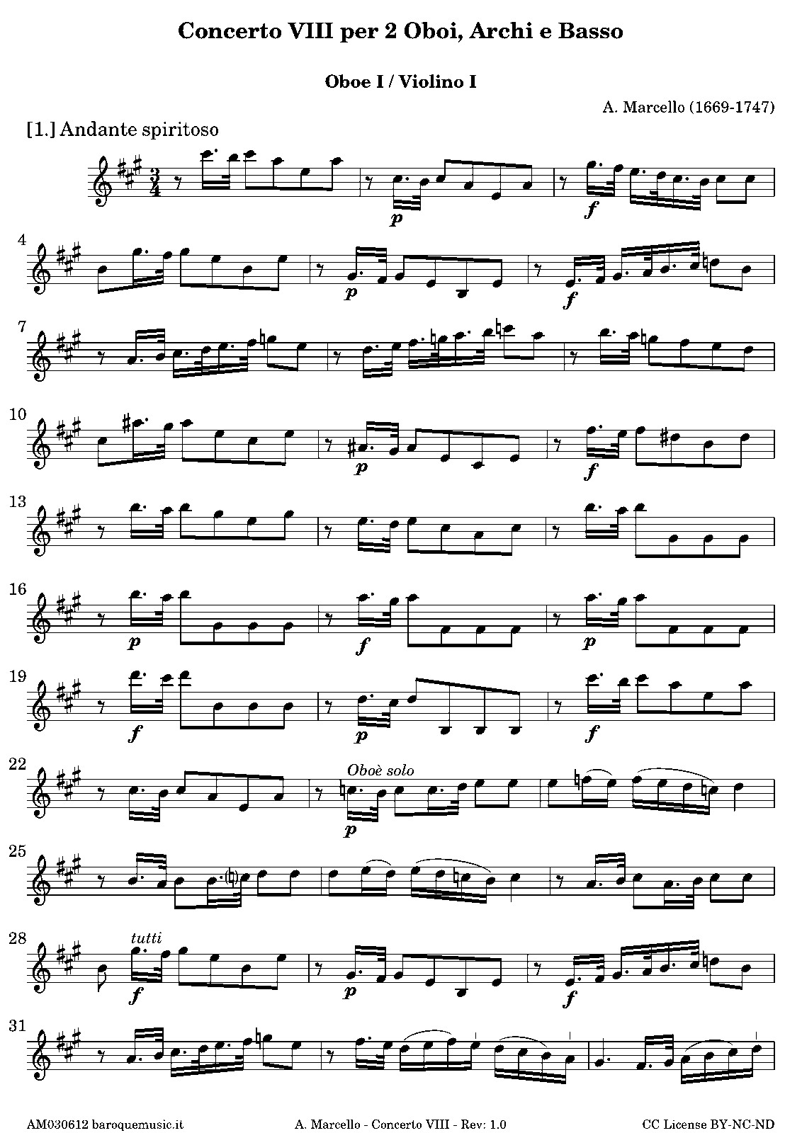 Concerto for 2 Oboes in A major, S.D942 (Marcello, Alessandro) IMSLP