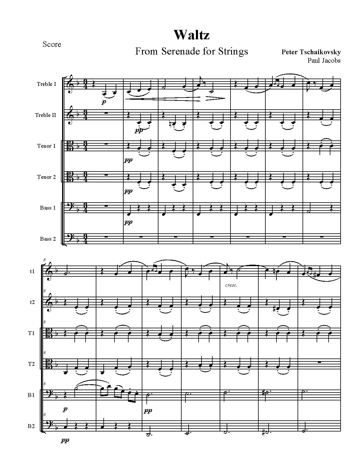 Serenade for String Orchestra, Op.48 (Tchaikovsky, Pyotr) IMSLP Free