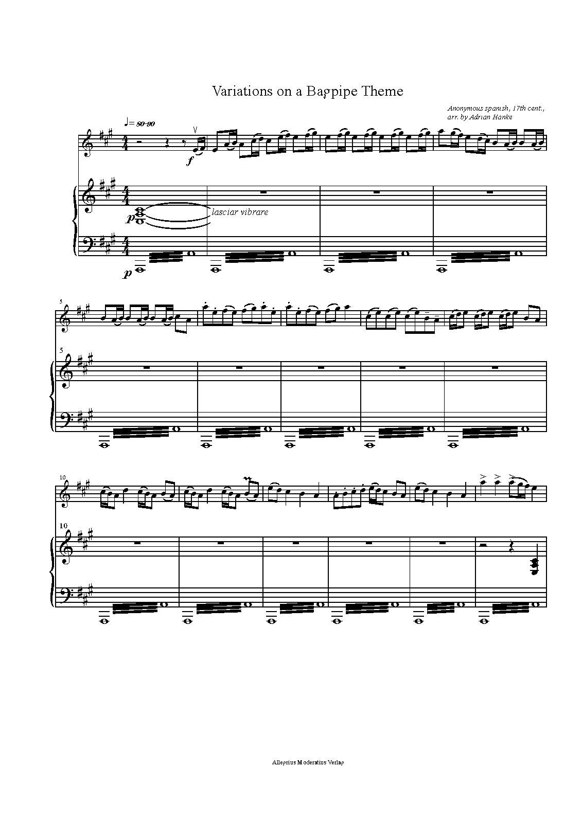 Variations on a Bagpipe Theme (Anonymous) IMSLP