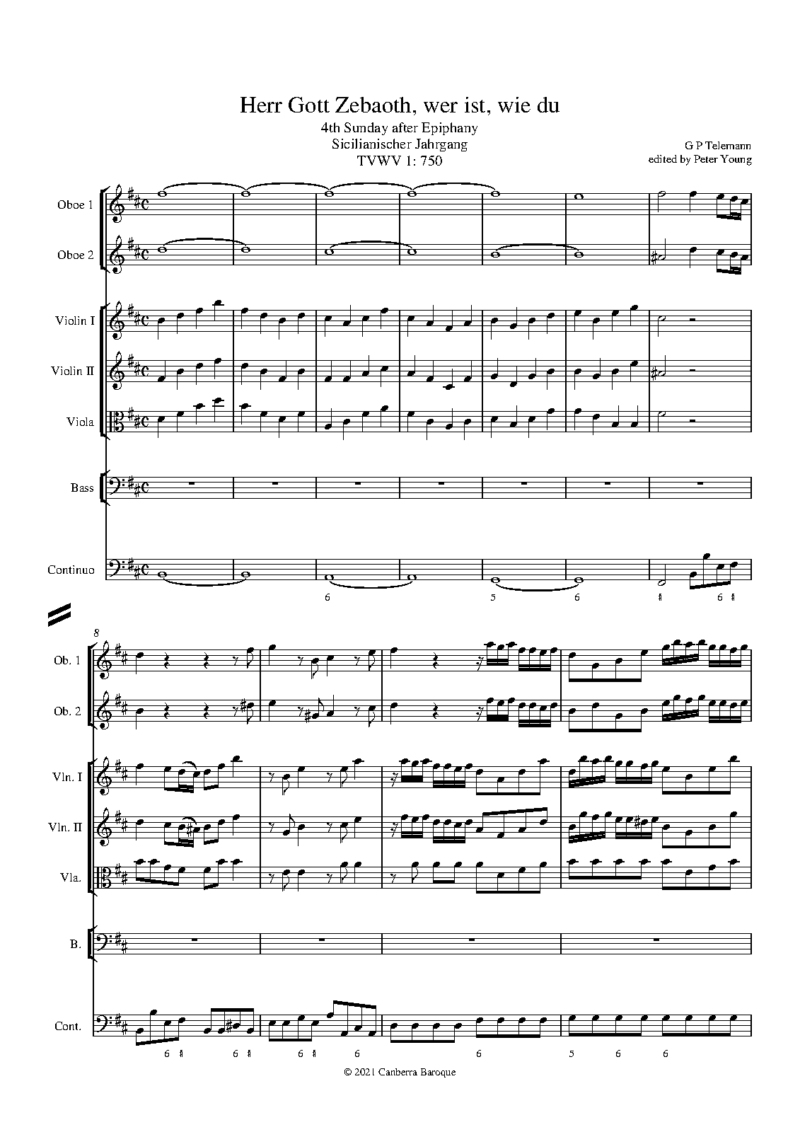 Herr Gott Zebaoth, wer ist, wie du, TWV 1:750