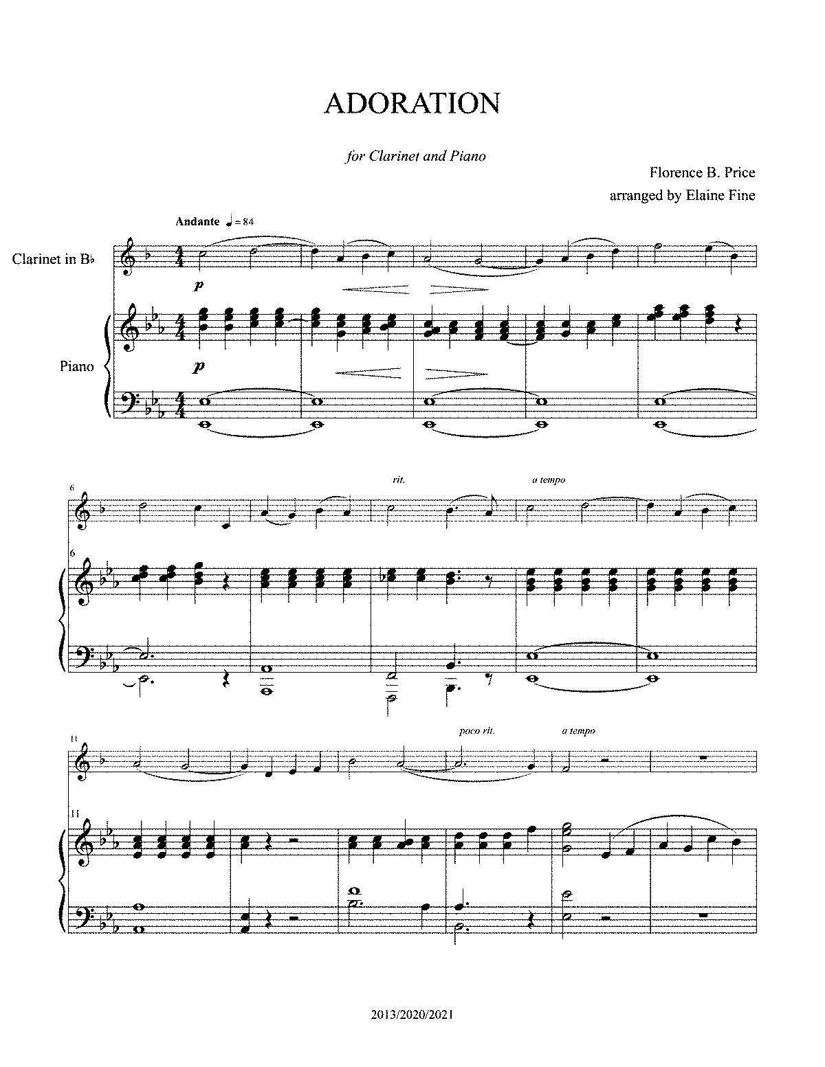 Adoration (Price, Florence) - IMSLP: Free Sheet Music PDF Download