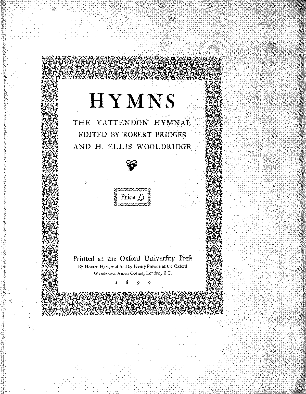 The Yattendon Hymnal (Various) - IMSLP