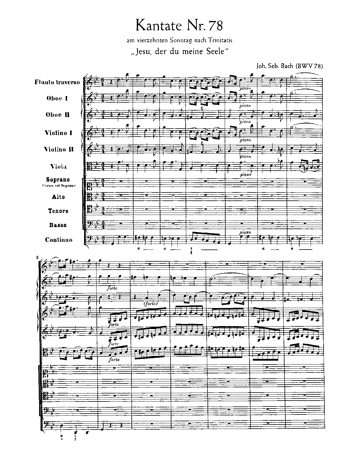 Jesu, der du meine Seele, BWV 78 (Bach, Johann Sebastian) IMSLP