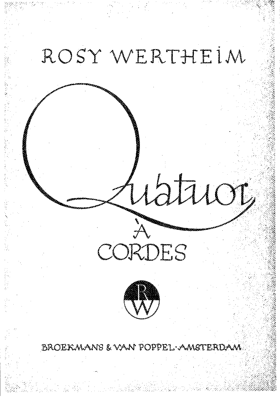 String Quartet (Wertheim, Rosy) IMSLP