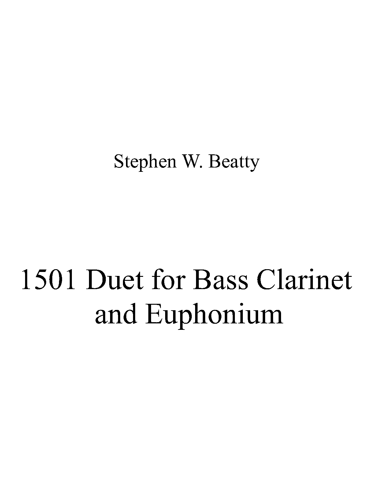 Duet for Bass and Euphonium, Op.1501 (Beatty, Stephen W.) IMSLP
