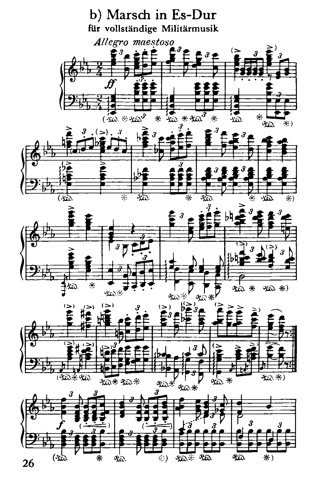 Military March in Eflat major, WAB 116 (Bruckner, Anton) IMSLP Free