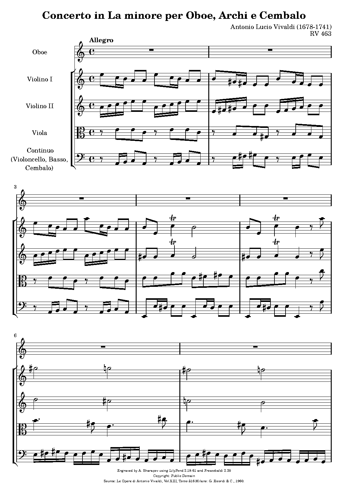 Oboe Concerto in A minor, RV 463 (Vivaldi, Antonio) IMSLP