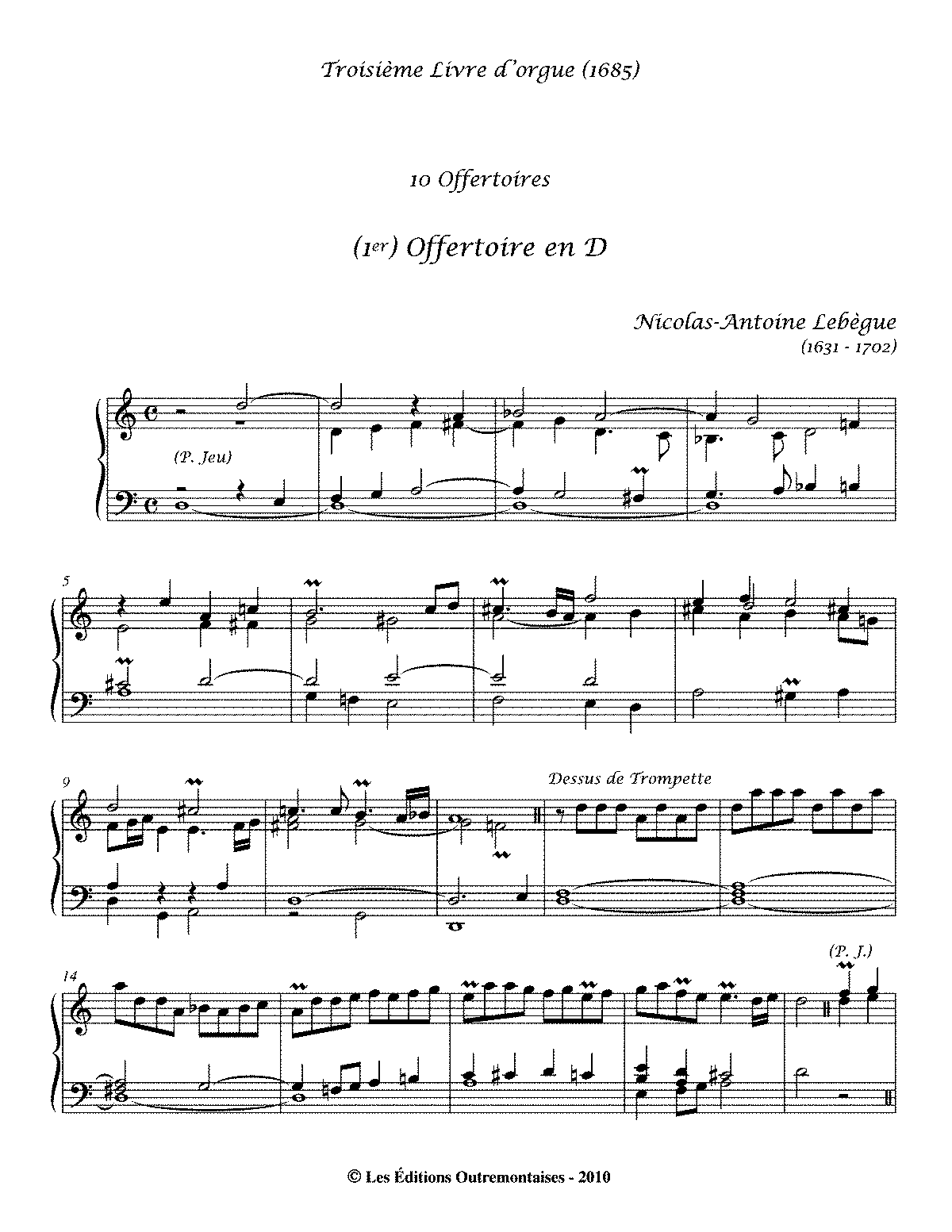 Livre d'orgue No.3 (Lebègue, Nicolas) - IMSLP: Free Sheet Music PDF ...